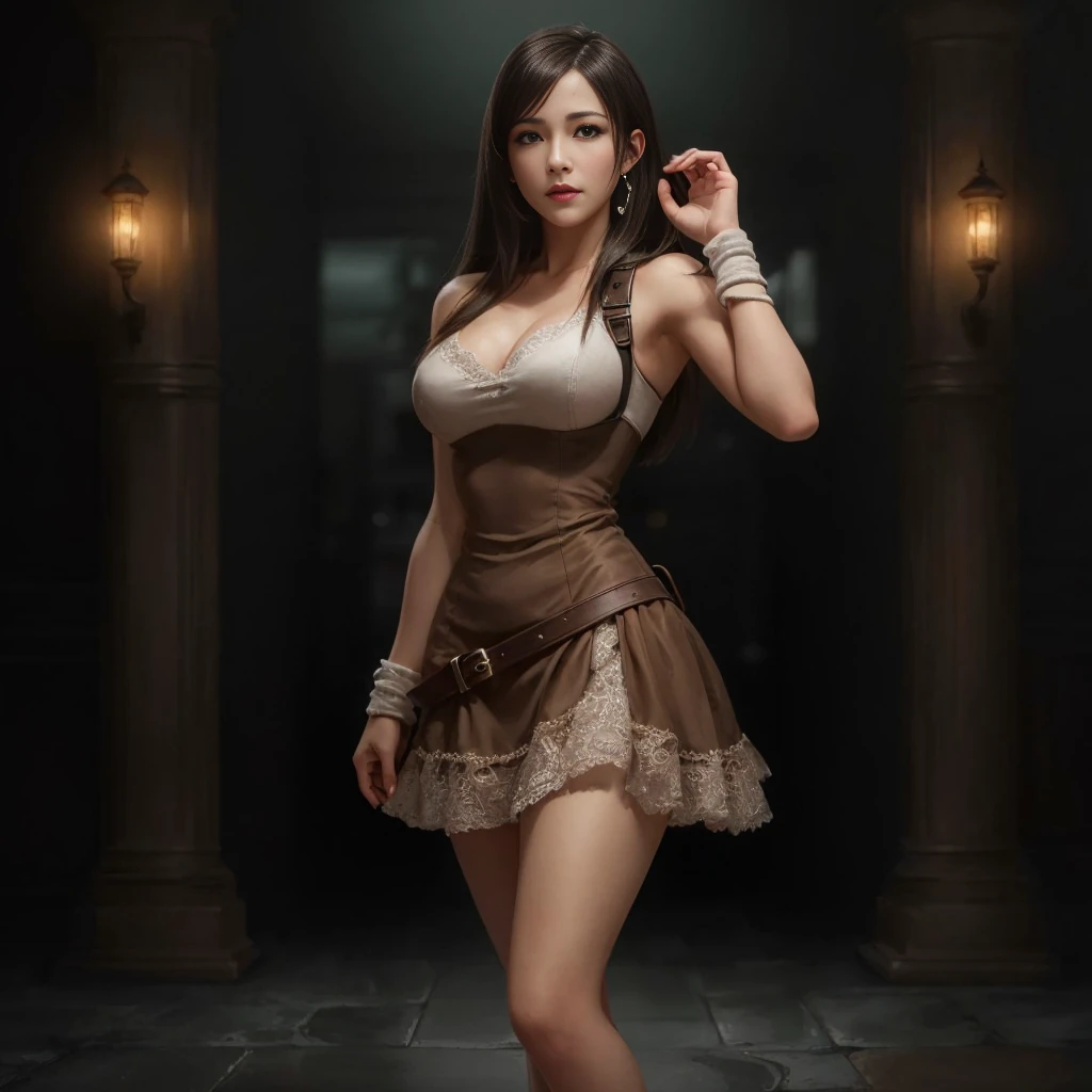 (Maximum quality, Obra de arte: 1.1), (realista: 1.3), Papeis de parede,ultra high resolution,qualidade ultra-alta,  QUEBRAR (((ff7,tifa_lockhart))),rosto ultra detalhado, olhos detalhados,(Cabelo castanho preto, seios grandes: 1.2),(Imaginative Macanese Women&#39;s Page,the background is unique The Stone Tablets,ao nascer do sol), vista lateral:1.2, QUEBRAR (wearing a loose, baggy sweater, Pano requintado, Roupas brancas,costas nuas:1.3,roupas assassinas virgens),vestido,(No Bra) ,(Mamilo duro pequeno e bonito),(pele oleosa e brilhante: 1.1), Cerca de 18 anos, QUEBRAR  smile,kawaii,(Pose legal:1.2),tiro de vaqueiro 
