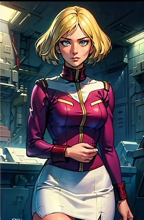 ((masterpiece)), ((cinematic lighting)), realistic photo、(pink outfit), Real Images、Top image quality、1girl in, sayla mass, Elegant, masterpiece, Convoluted,Ultra mini skirt、 Realistic, Best Quality, absurderes, high face detail, Perfect eyes, mature, Cowboy Shot, , Vibrant colors, White Skirt,