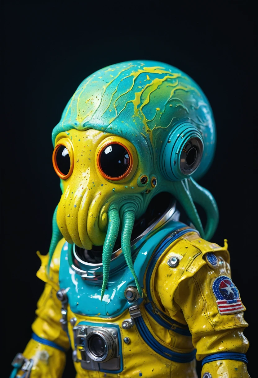 8K, ARTISTIC photogrAphy, best quAlity, mAsterpiece: 1.2), A (potrAit:1.2) Don Bluth Style ASTRONAUT Cthulhu yellow Toon Doll, full body RAW candid cinema, cyan hair, 16mm, color graded portra 400 film, remarkable color, ultra realistic, sad admosphere, dark lighting, oppressive atmosphere, depressive colors, kodak portra 400, photograph,r, Natural Light, Pinhead lighgts, blur reflection, Brush Strokes, Smooth, abstract, Splatter, Oil On Canvas, rainbow colors, fractal isometrics details bioluminescens : a stunning realistic photograph of wet bone structure, 3d render, octane render, intricately detailed, titanium decorative headdress, cinematic, trending on artstation | Isometric | Centered