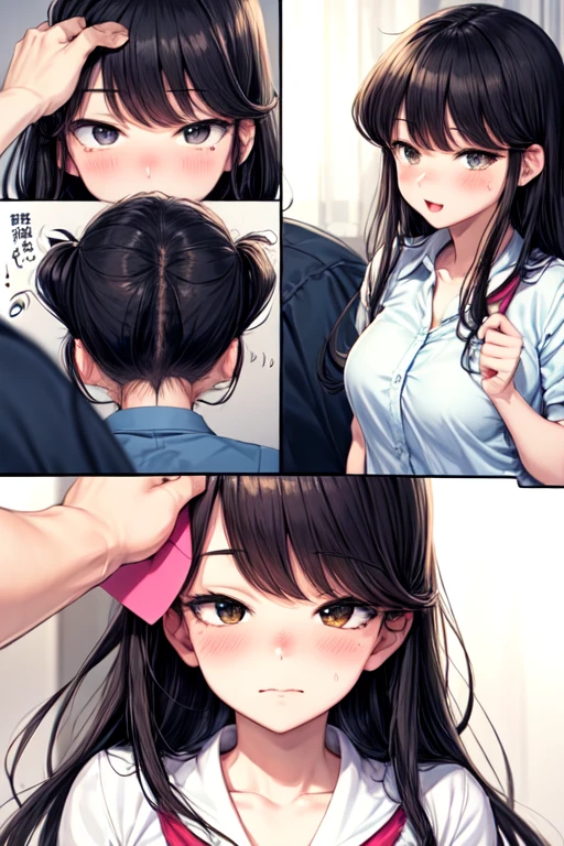 Komi shouko from komi San can't communicate, anime girl, blush, Surprise face 