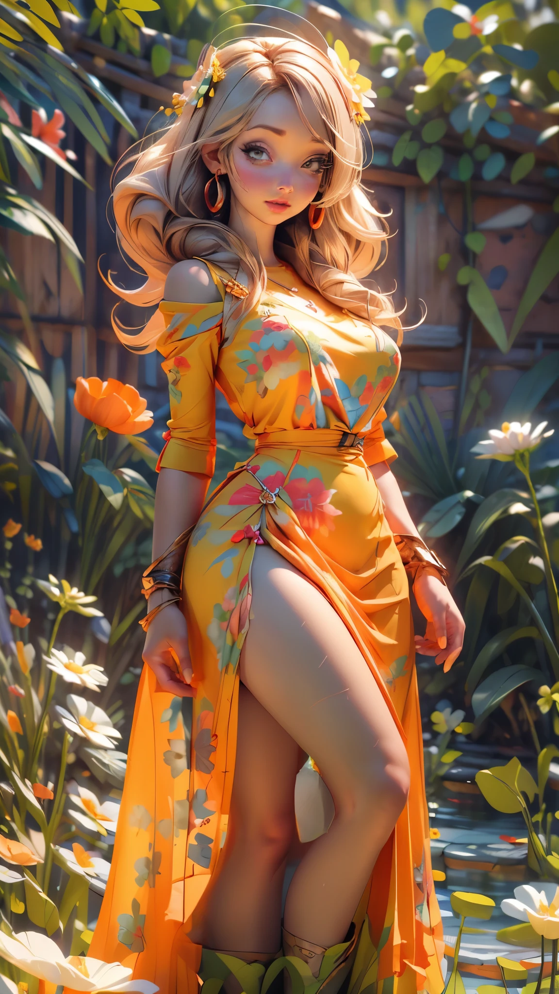 (best quality,4k,8k,highres,masterpiece:1.2),ultra-detailed,(best quality,realistic:1.2),lovely woman,field of poppy flowers,sheer yellow floral print summer dress,sunset,play,joy,beauty,harmony,portrait,soft lighting,vibrant colors, HDR, 8k, absurdres, cinestill 800, sharp focus, add_detail:2, Ultra HD | | | ((Fullbody-shot)) add_detail:2 (1woman, solo)