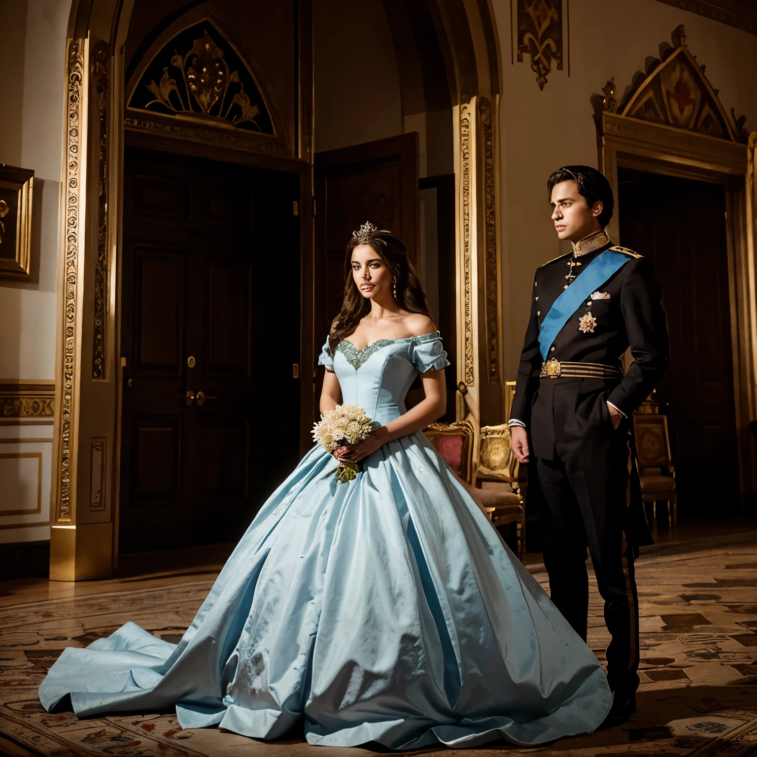 Princess and Royal prince in the castle