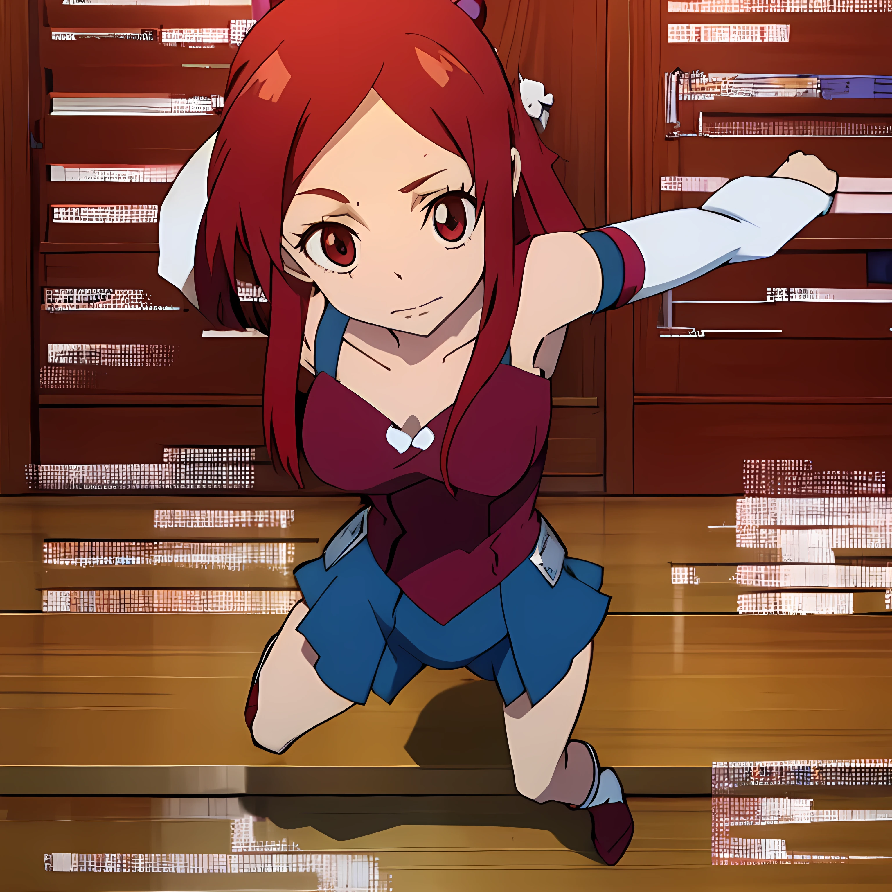 anime girl red hair dressed as a bunny cosplay anime icon