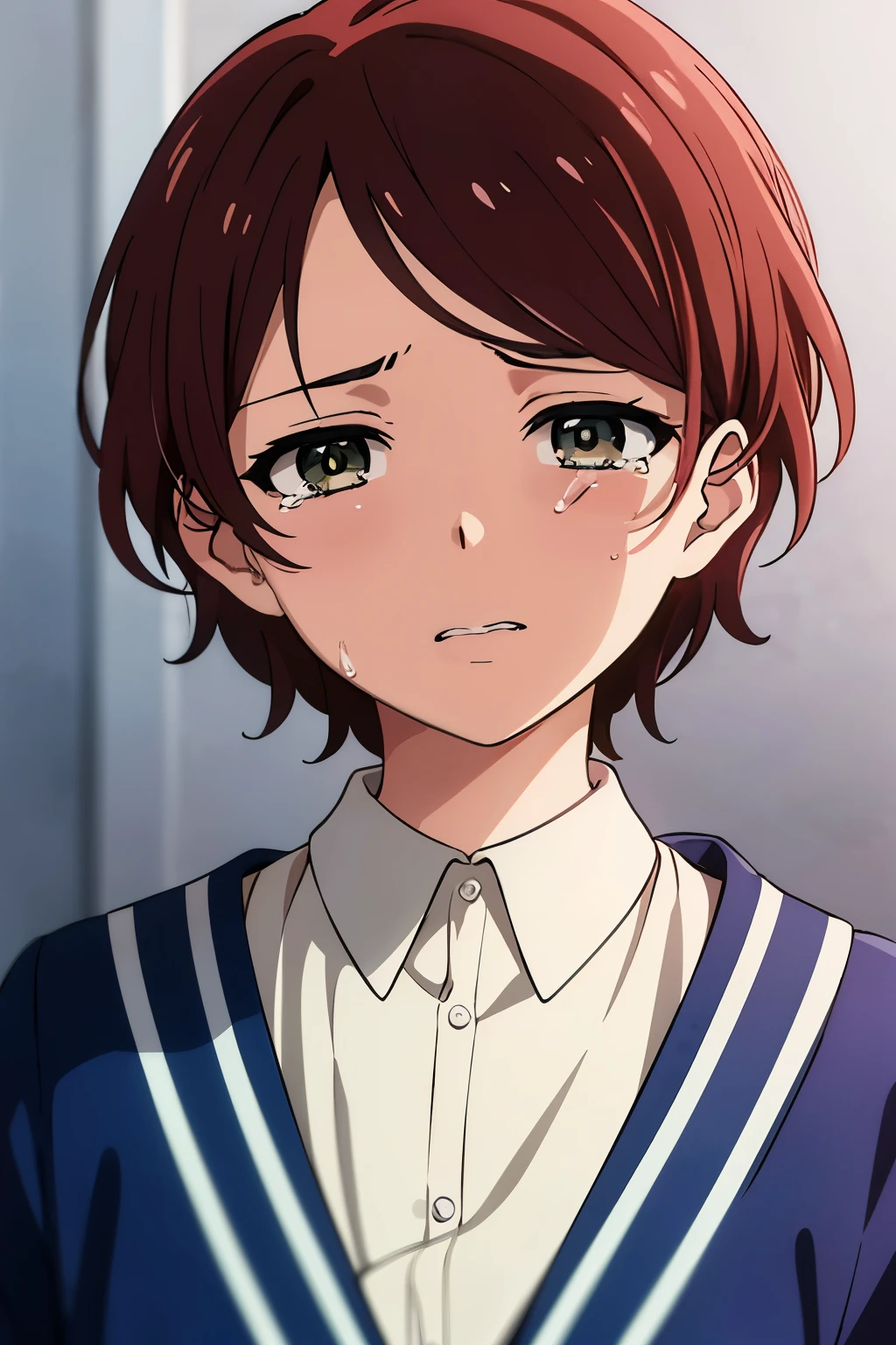 (a beautiful 4k portrait of Momoe Sawaki R4 crying)