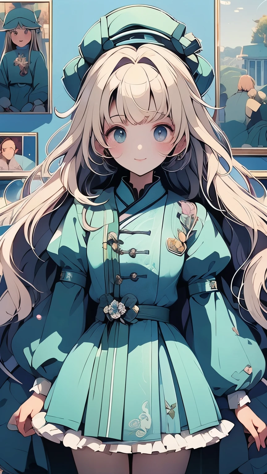 Stanislav Holý, Charlotte Dematons, Sijtje Aafjes, Ryo Ikuemi, Natsumi Itsuki, Yuki Kodama, Surrealism, wonder, strange, fantastical, fantasy, Sci-fi, Japanese anime, Summer of Yumekui and Alice, the beautiful blonde miniskirt girl, perfect voluminous body, Moebius tea party, invitation delivery, detailed masterpiece Hyper realistic depth of field cinematic lighting sharp focus zoom in happy coquettish cute real