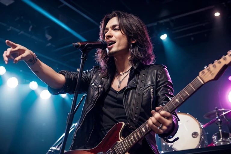 Rock singer's live performance