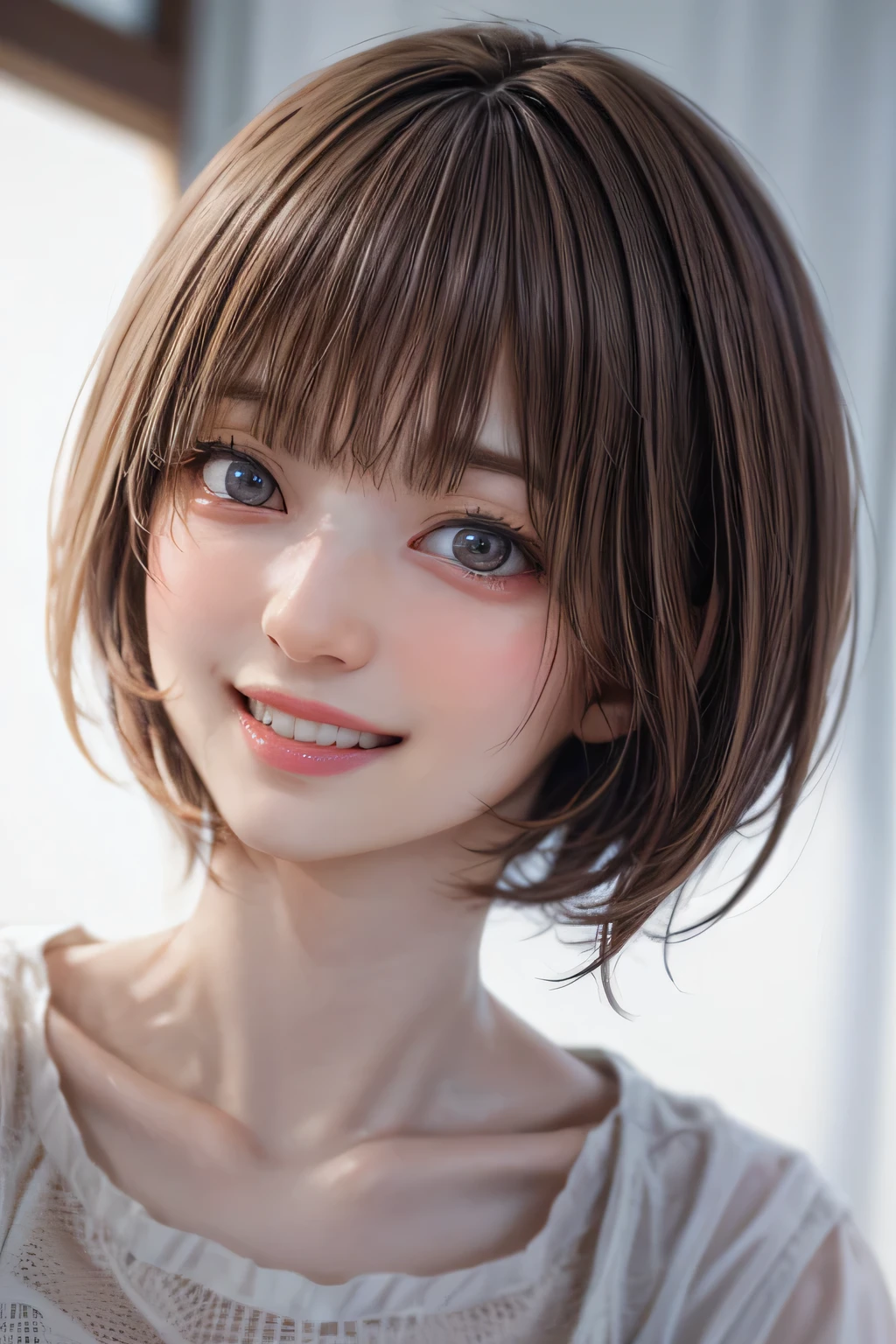(NSFW:-1.5), (masterpiece:1.3), (8k, photorealistic, RAW photo, best quality: 1.4),
cinematic lighting,
(1boy), beautiful face, (realistic face),
beautiful hairstyle, (short hair :1.5),
realistic eyes, beautiful detailed eyes,
(realistic skin), beautiful skin,
(blouse),
absurdres, attractive,
ultra high res, ultra realistic, highly detailed,
golden ratio, aizawarina, big smiling, teeth out,
