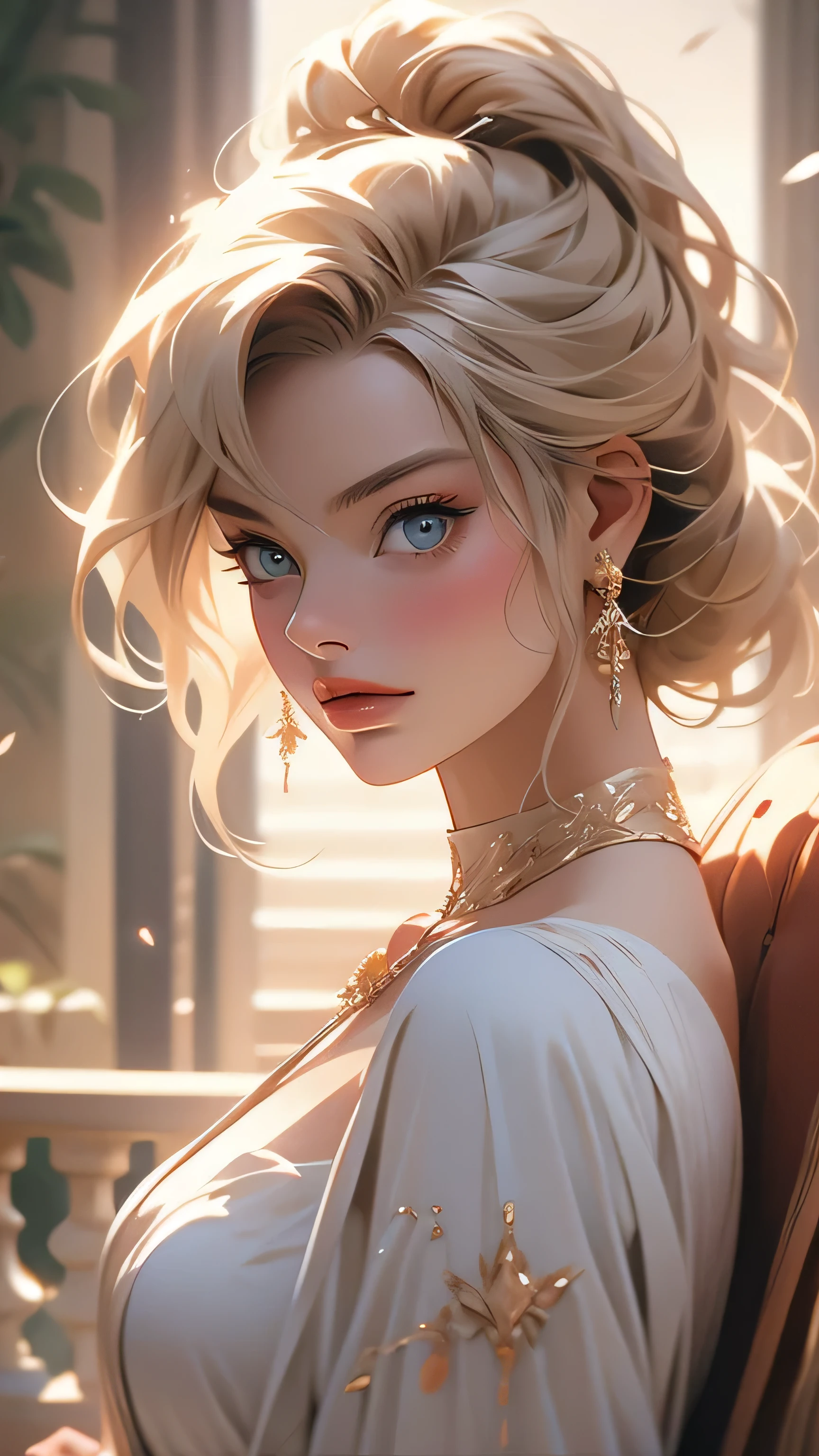 Makima with Margot Robbie's face (Chainsaw Man), highest quality, Very detailed, 1 girl, alone, Standing ceremony, Redhead, Long braided hair, Golden Eyes, bangs, Very small pointy breasts, White Bikini, Looks lewd,, (bad: 1.2),Exposing breasts, Looking at the audience,Spread your legs, (Face to face: 1.3), (Dark Background, rock: 1.3), From above, Crisp contrast, Beautiful fine details, Sleeping girl,White panties,Model standing in high heels,,The happi coat is open,Swimsuit