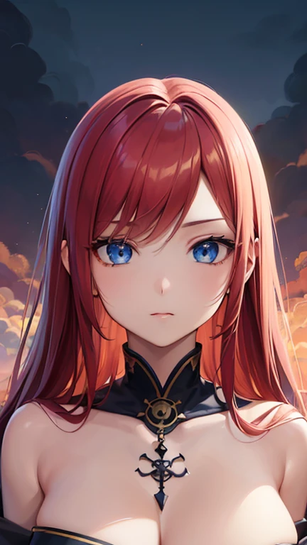 anime, (((portrait of he said))), woman, (((Red Hair))), (((blue eyes))), (((Female pirate)), 8k, unreal enGine, オクタンレンダリンG, by Kyun, GamanG, Yoon Gon-Ji, G.To, Gosonjak, Schloop, Severe, Dorm, Noah, trendinG on pixiv, Fan Box, Sketch, masterpiece, Smooth and soft skin, biG dreamy eyes, Beautiful and complex hair colors, Symmetric, anime wide eyes, soft liGhtinG, Concept Art, diGital paintinG,  Tropical Island