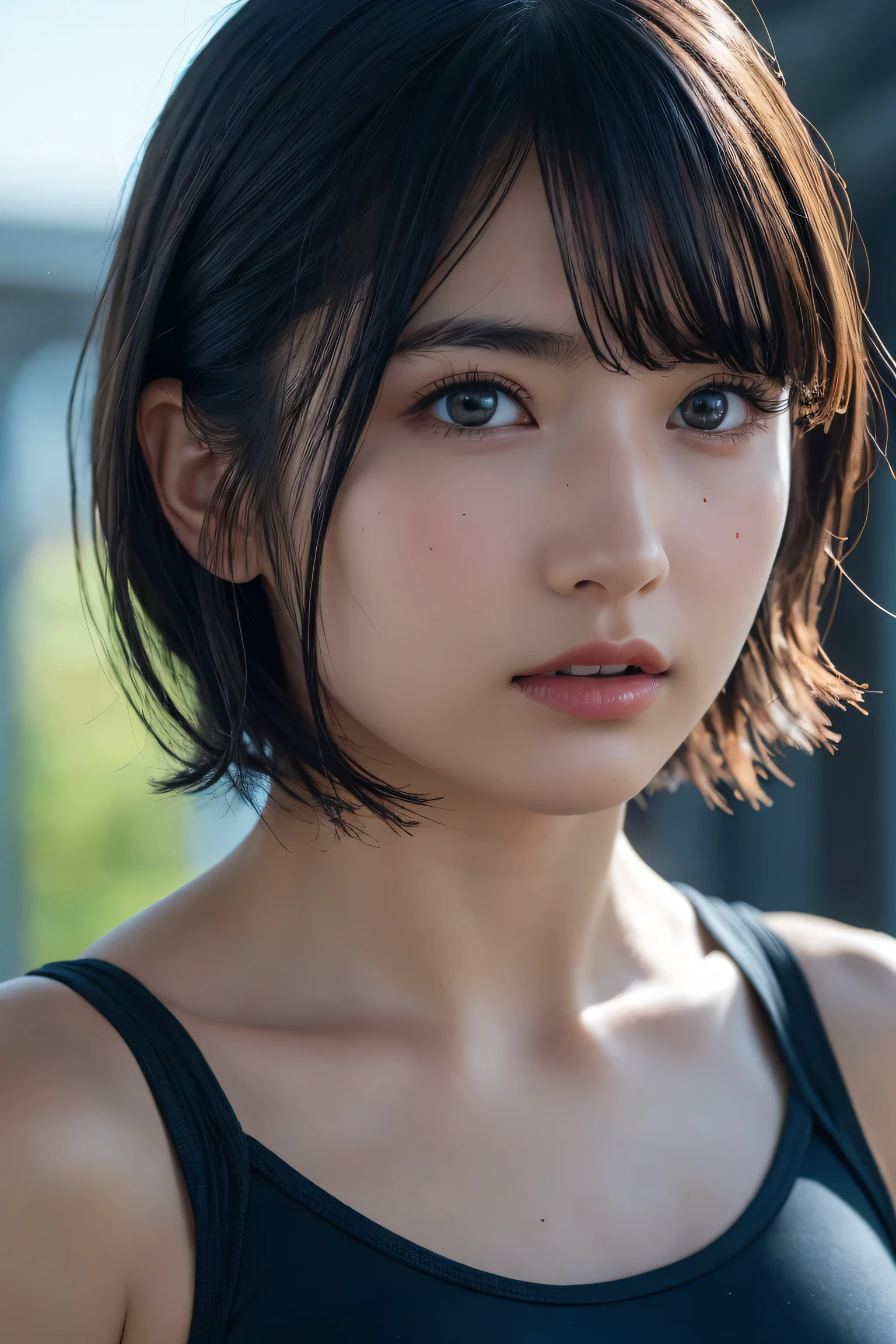 ((Upper Body:1.3)).Blown by the long wind [Blue-black:.3] hair,Looking at the audience, (Tabletop:1.3), (8K, Realistic, RAW Photos, Highest quality: 1.4), Japanese, (1 Girl), Beautiful Face, (Realistic face),{Wavy medium hair|Front hair long bob|short hair with long bangs}{Black hair|Brown hair|Blonde hair}, Beautiful hairstyle, Realistic eyes, Beautiful and beautiful eyes, (Realistic skin), Beautiful Skin, charm, Ultra-high resolution, Surreal, Very detailed, Golden Ratio,Female student、shame(Blushing:1.3),Upper Bodyは裸、Nipples sticking out、Upper Bodyはバスタオルで隠す