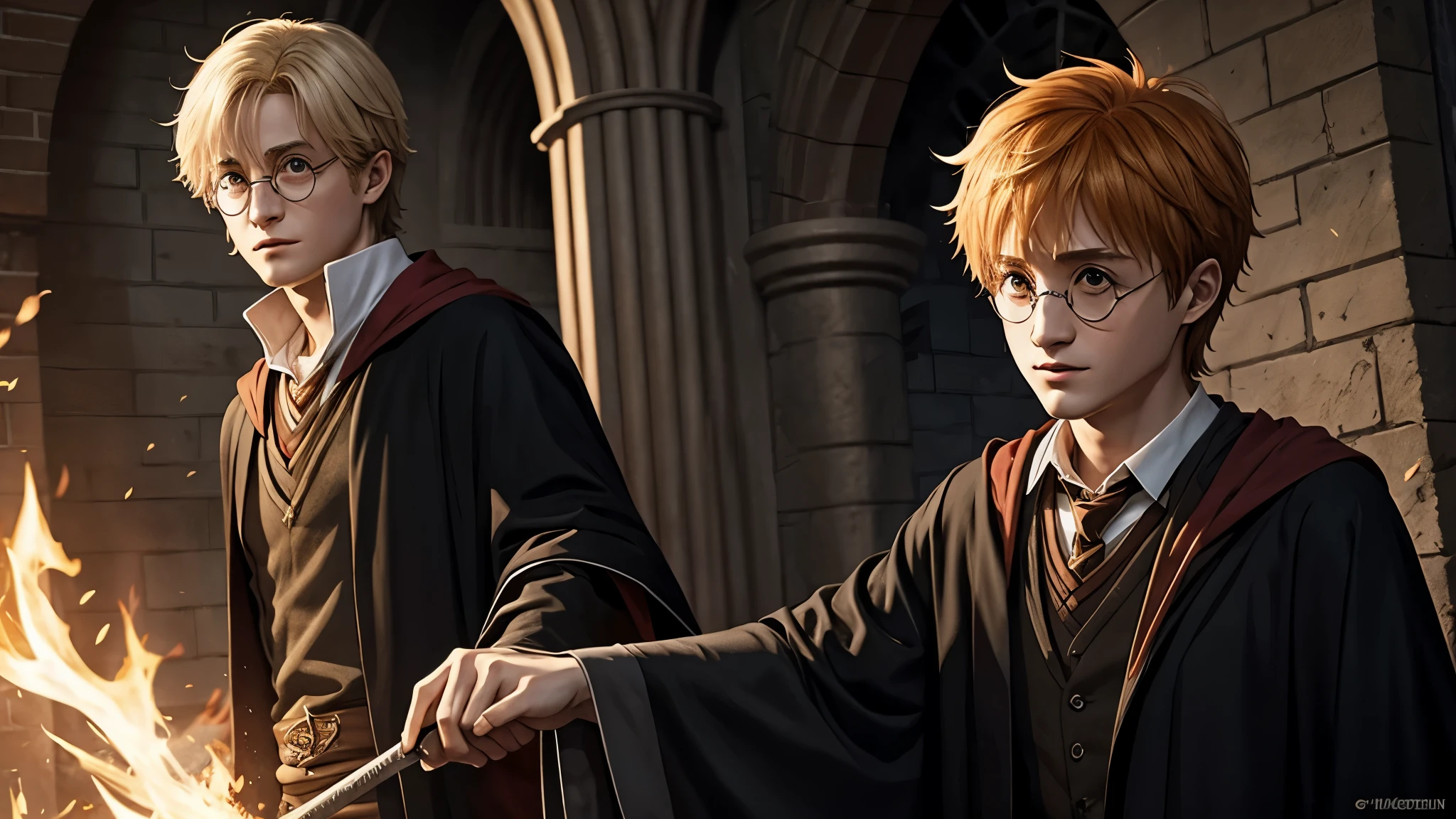 Harry Potter but Bleach art style