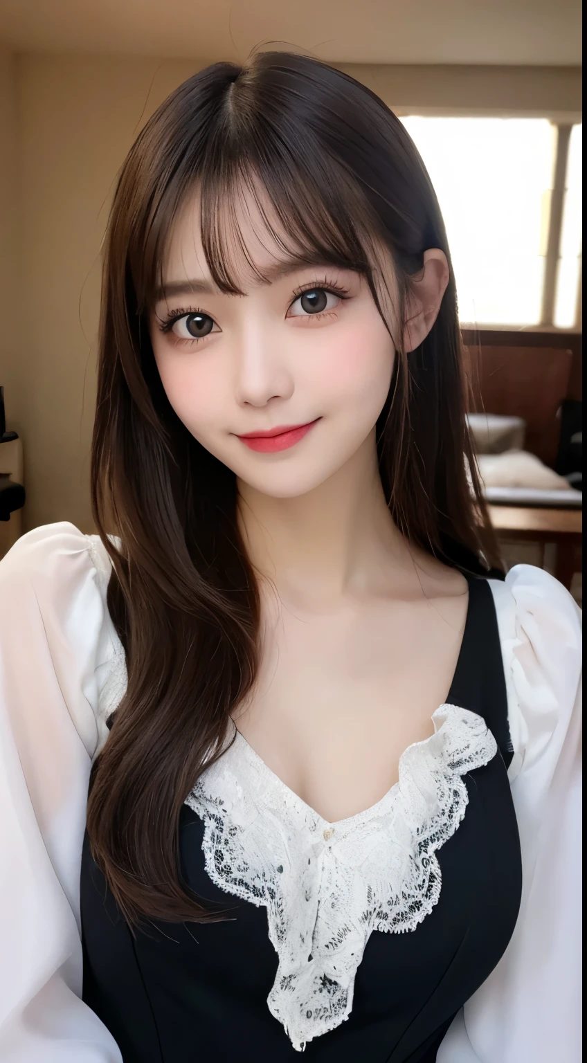 Tabletop, highest quality, shape, Very detailed, finely, High resolution, 8k wallpaper, 完璧なダイナミックな構shape, Beautiful and exquisite,ランダムなcute髪,,Natural color lip, Bold sexy pose,smile、20-year-old girl、cute、Looking into the camera,Always blur the background,Perfect and beautiful face,Slim face and figure,Big eyes、Putting on gal makeup,Small face,Shooting from below、Blurred Background,Elegant feminine face、smile、Actual Photos、Adult ta Fashion(No hat)