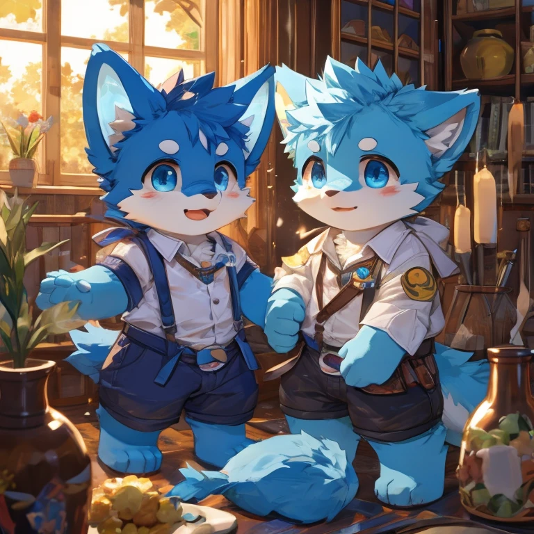 Blue cute male blue ear