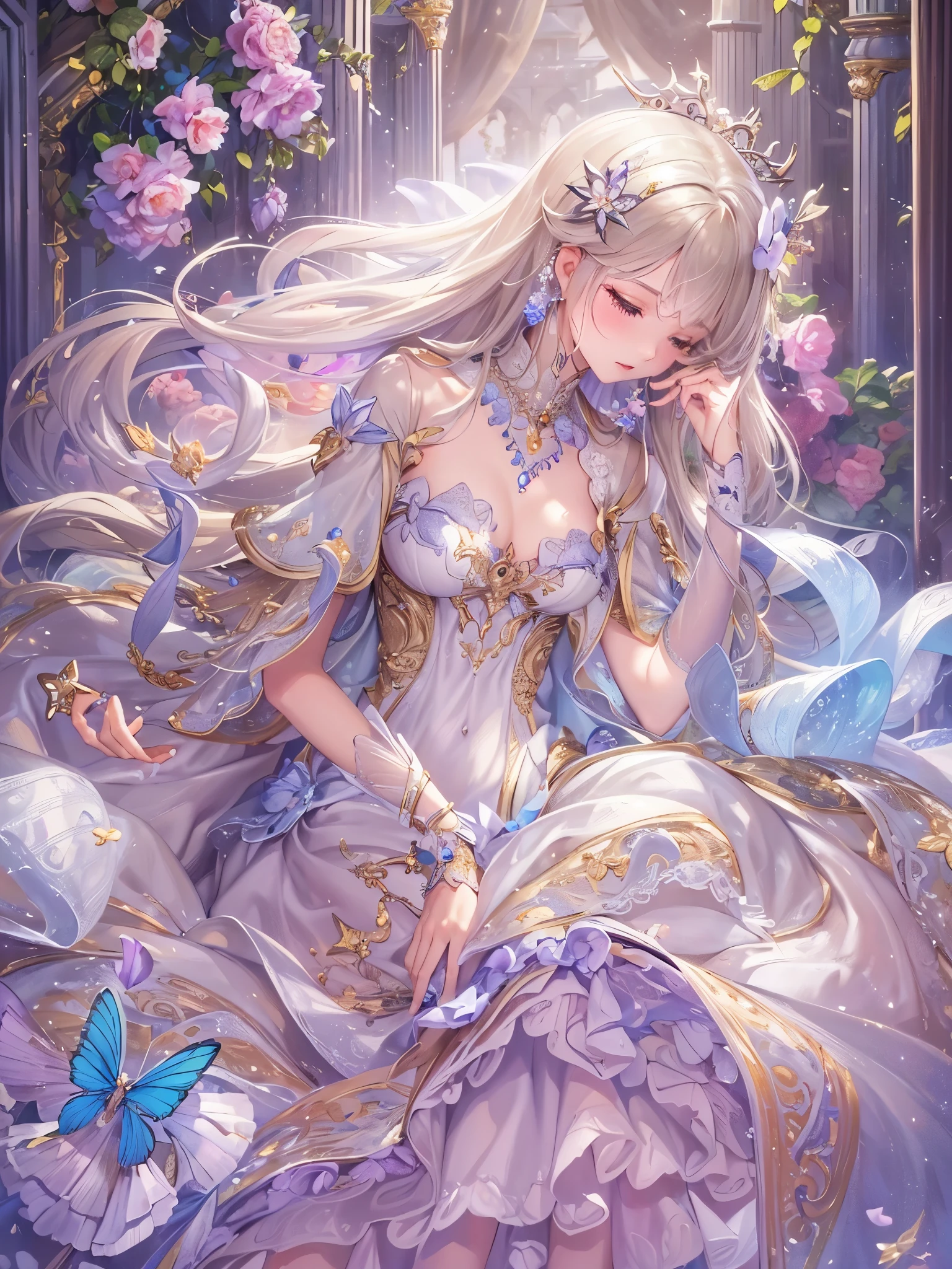 ((highest quality)),(Ultra-high resolution),(Super detailed new),(Detailed Description),((The best CG)),(A masterpiece),Ultra-detailed art,A wonderful new art form,(Art with precise detail:1.5), flower