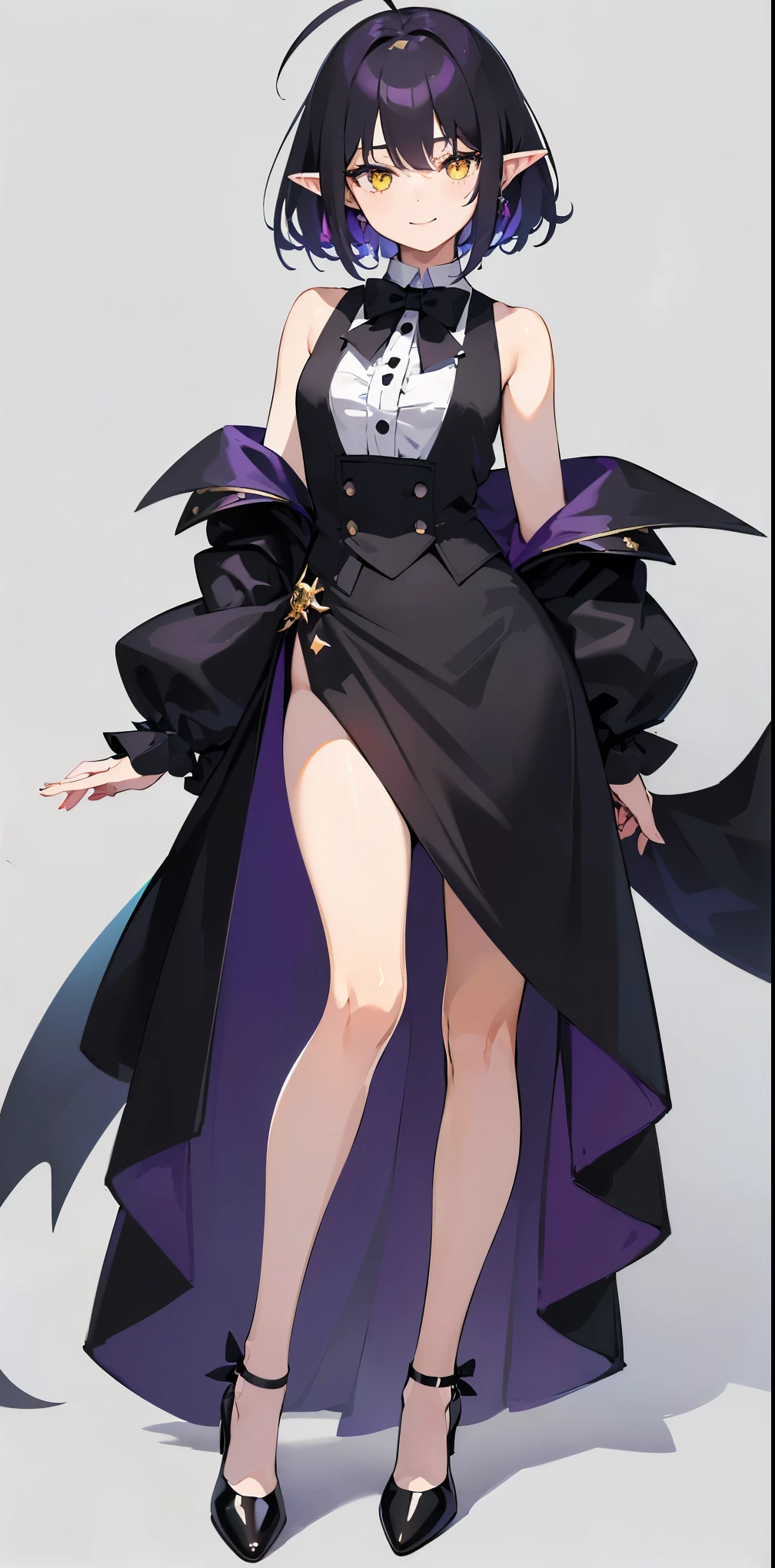 Bigboobs，cropped shoulders，knee length socks，Halloween dress up，Witch dress-up，sorceress woman，Stand up