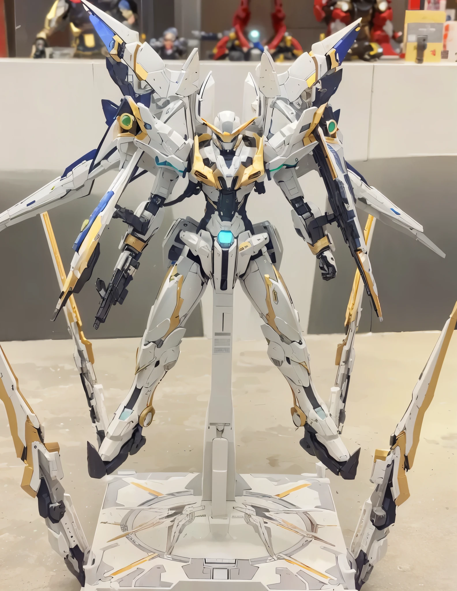 Futuristic high-tech style,best quality,Gold casing,eternal,Super detailed,Practical,high quality,Light,Light线追踪,Ultra HD,Upper Body, Future Iron Man Mech,shooting,Battery,Transmitter,Large caliber artillery,Rostlan 8K,Mech Warrior,Wearing a cyberpunk technology helmet,Warframe Helmet,With breathing Light,The armor of the future shines,Armed Cannon,High-tech armor,helmet,Wearing steel gloves,Light泽外壳,High-tech weapons,Transformers