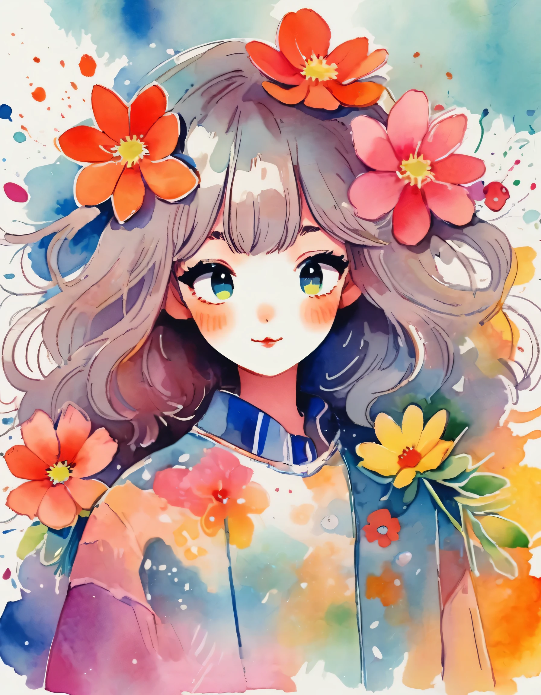 Micho Style、(((stylish fashion))), 8K Quality、Intense watercolor, Detailed watercolor art, Watercolor splash, Surreal, avant-garde pop art, Beautiful and expressive paintings, Beautiful artwork illustration, Very colorful tones, wonderful, Cool beauty, highest quality、Official Art, Vector art, Stylish design, (((The most beautiful girl))), (((highest quality))), HDR, ((detailed)), (((Doodle Art)), ((masterpiece)), ((Super detailed)), (((Colorful flowers))),(((Stylish)))
