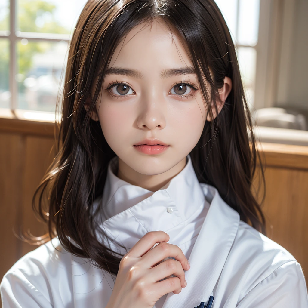 （RAW photos，best qualtiy），（（nostalgia，1980s Syle）），（A girl with the appearance of a nurse：1.2），（realisticlying，photograph realistic：1.3），Wear a nurse's hat，Extremely Delicately Beautiful，astounding，finedetail，tmasterpiece，hyper-detailing，A high resolution，Most Best Illustration，best shadow，复杂，depth of fields，（Close-up portrait of young beautiful nurse：1.2），long whitr hair，messy  hair，（（（（low tune，Dark scene，Dim light）））），（（（gentlesoftlighting：1.4））），（Pale skin：1.4），（smile shy），（Movie Angle），Clear focus，volume fog，8k UHD，digital SLR camera，high qulity，（filmgrain：1.4），富士XT3，（looking at viewert），Pale skin