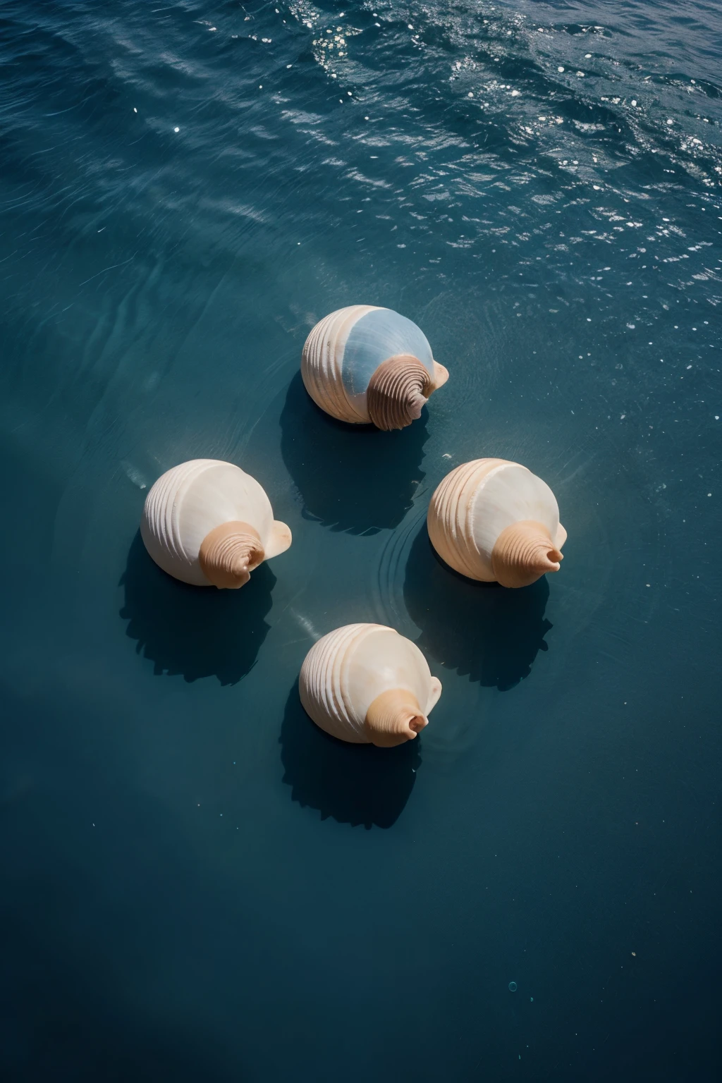 Blue or the color blue is mainly used to symbolize the sea.. tide, wave, fish, Logo using seashells