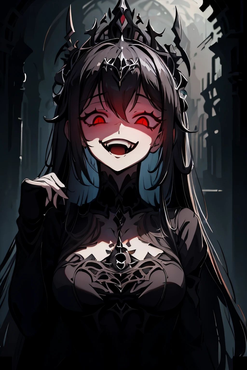 rare piece of art, best quality, super fine, 16k, incredibly absurdres, extremely detailed, delicate and dynamic, piece that is black, white line art, black death, black grim reaper, disassembled diagram of the Black Grim Reaper, darkness, despair, a ray of light, tarot card picture frame, gothichorrorai, evil smile, crazy smile