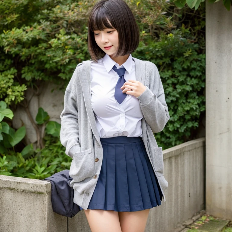 (Showing off her panties女子高校生ひとり)、(Lift up your skirt:1.5)、(White blazer、Pale purple pleated skirt)、Front low angle:1.5、(Showing off her panties)、((Masterpiece、Highest quality、Highest quality)), (Super detailed), (8K ),Raw color photography, Professional photography,  Great face and eyes, Skinny、Model Style、Outdoor、(Light shines on panties)、Pink Hair、(Small breasts:1.3)、Earrings、、Thin thighs、Tiny and slim waist、Happy smile、Wet、