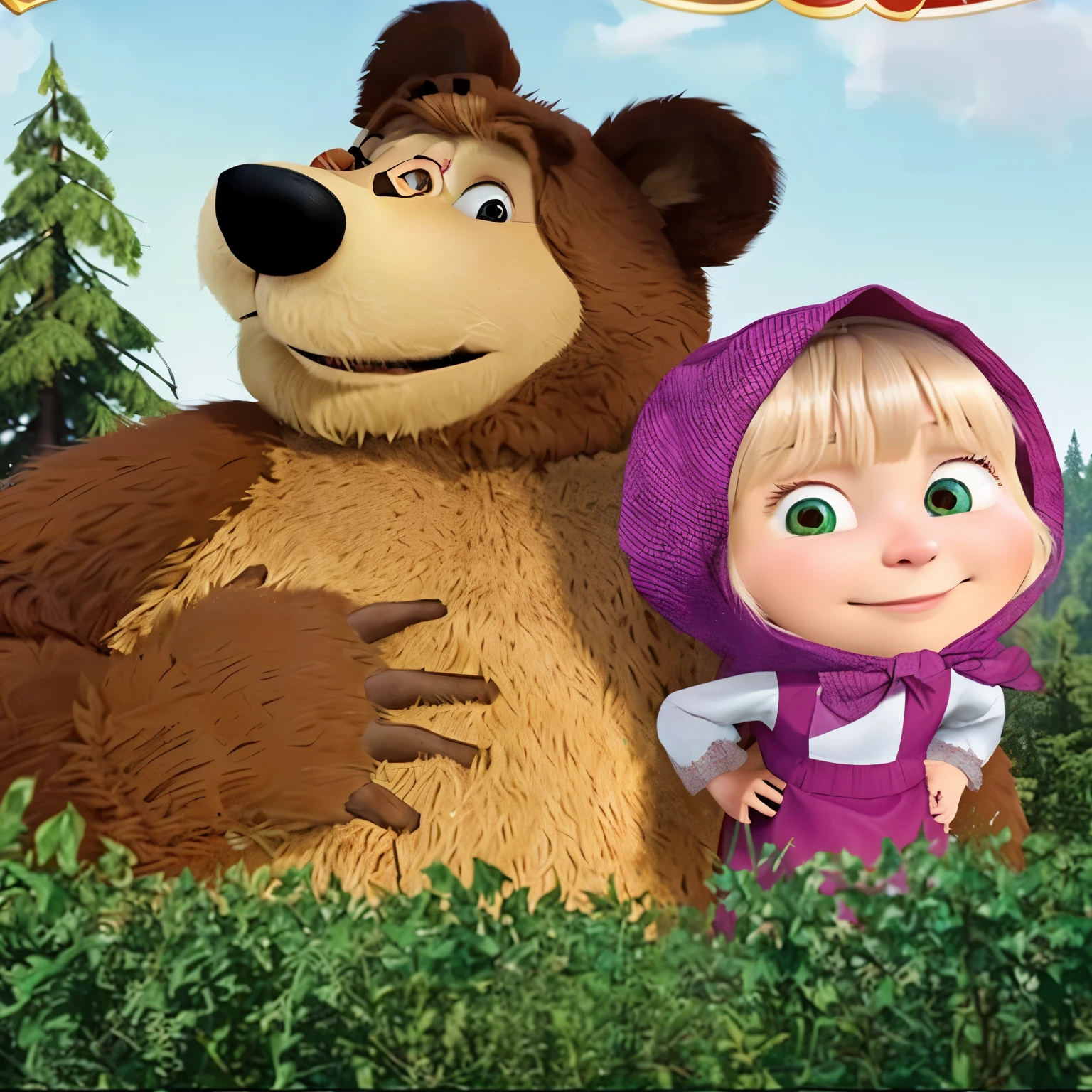 masha and the bear - season 1, children's animated films, children's tv show, children's cartoon, animated film, bears, animated movie, hrushevka on background, forrest in the background, nbc, leaked image, goldilocks, little red riding hood, natgeo, animated movie scene, animated cartoon series, russia, in russia