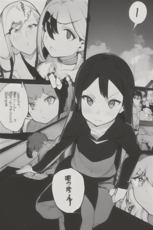 Un un bar hay una multitud por el presente duelo de rima entre dos raperos es un momento decicibo en anime