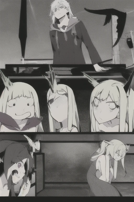 Un un bar hay una multitud por el presente duelo de rima entre dos raperos es un momento decicibo en anime 