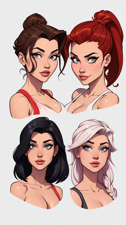 Personagens femininas Fernanda Vasconcellos elenco de jogo de basebol 2 mulheres
Atriz brasileira meninas (maldosas sadomasoquistas) animado:1.2), mulher Imagem de desenho animado de uma mulher , roupas sensuais , garota super fofa, cartoon style illustration, estilo de arte dos desenhos animados, estilo de arte dos desenhos animados, digital illustration style, design de personagens altamente detalhado, arte digital detalhada fofa, City fan art, design de personagem retrato, beautiful digital illustration, retrato de alta qualidade, arte em quadrinhos, retrato do design do personagem, white background Buso without clothes and medium breasts