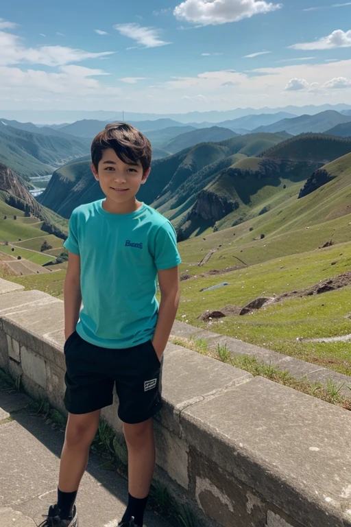 Boy with beautiful background