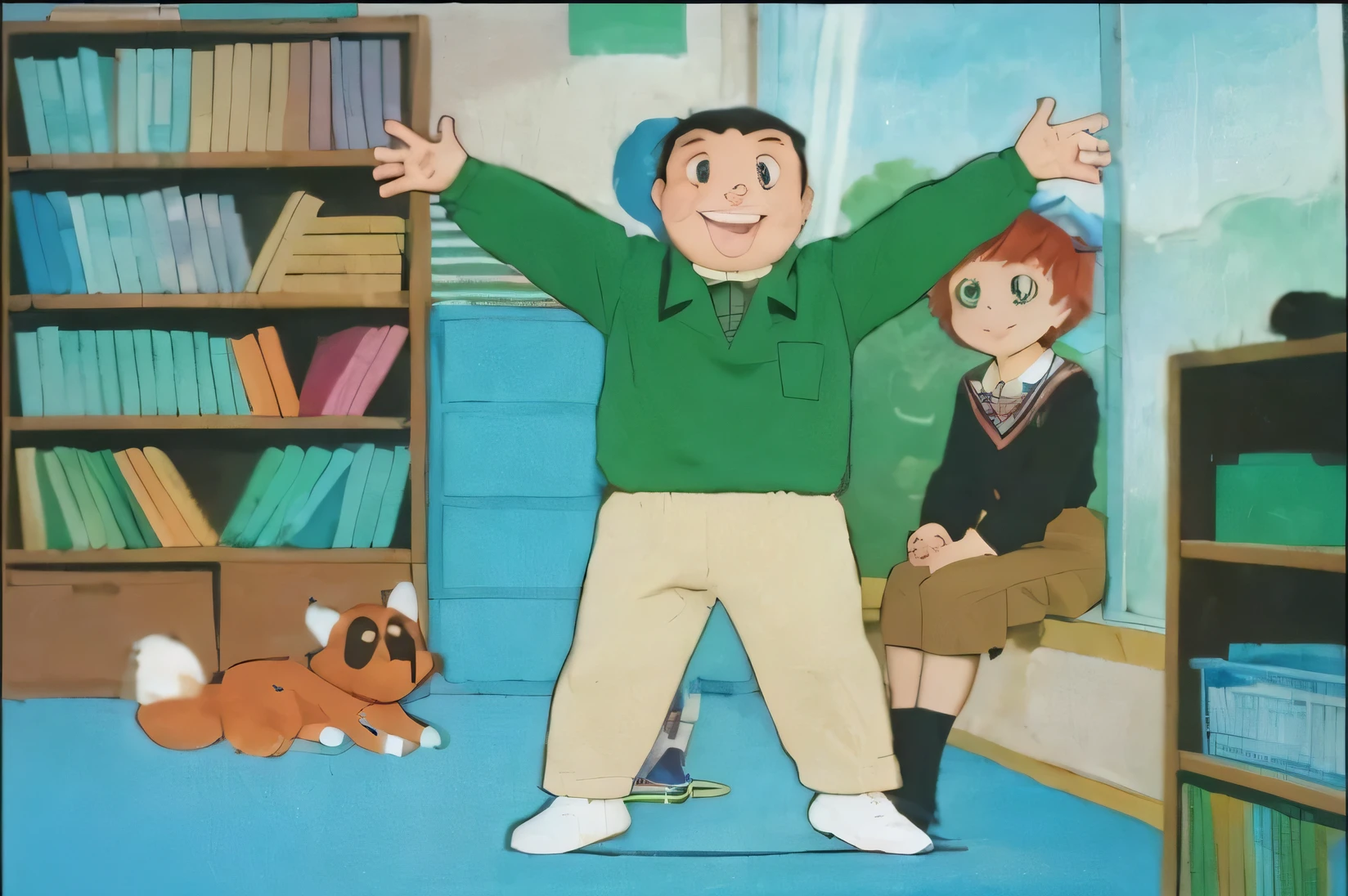 A middle school boy wearing a with a chubby build reminiscent of Gian or Butagorilla.、Hairstyle: Short hair、The bangs are short and jagged in front of the forehead、Big eyes but a lack of confidence、live-action、Real