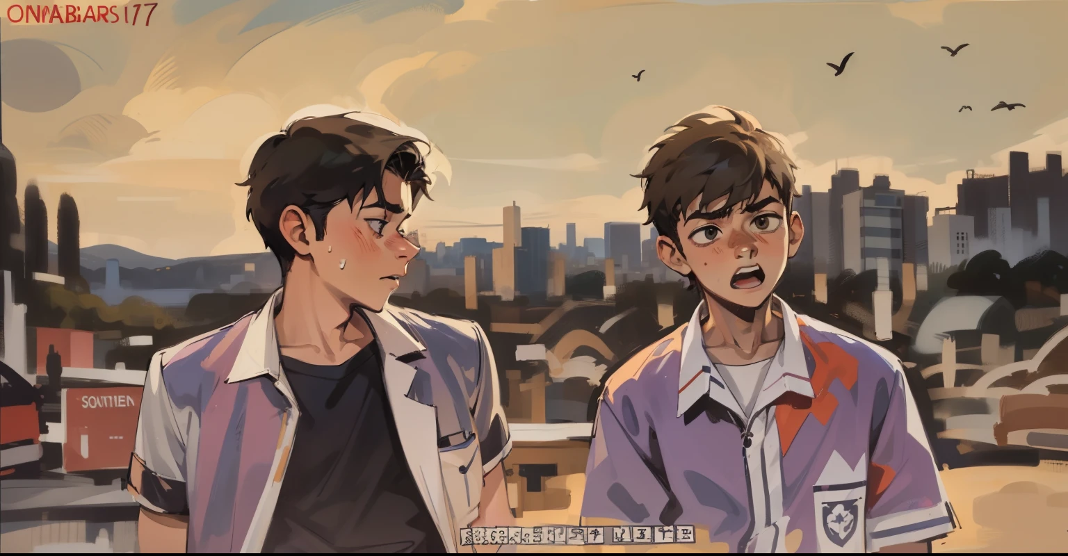 young man is scared worried