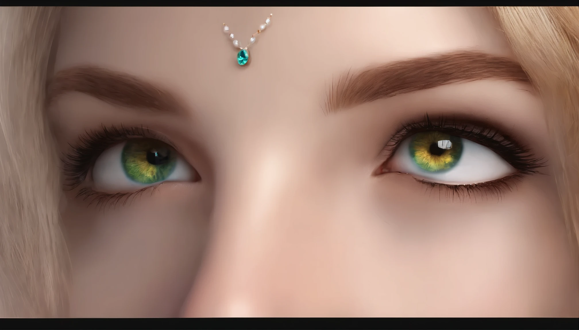 21 year old girl's eyes and nose.