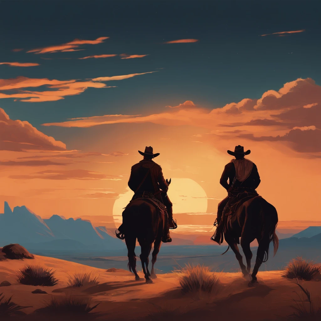 I want you to make a poster for the next fight between Usik and Furi, and I want it to look like it's a fight between two cowboys in the wild west