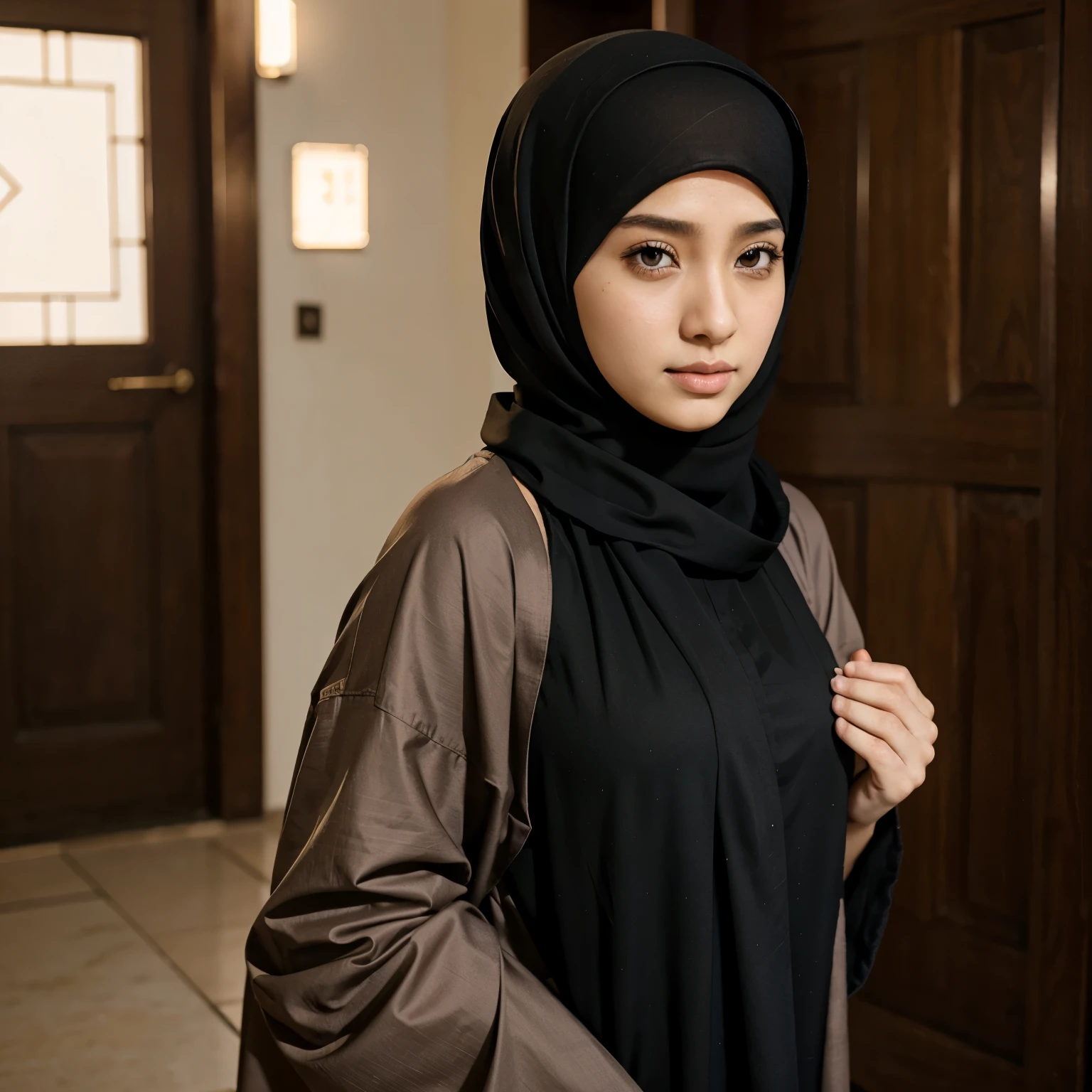 Anime Muslimah with long pasmina