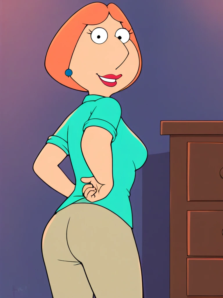 Helen Parr naked from the front with her legs open looking at the viewer crying with sadness with her anus burst, penetrated and very open dripping sperm from his torn anus 