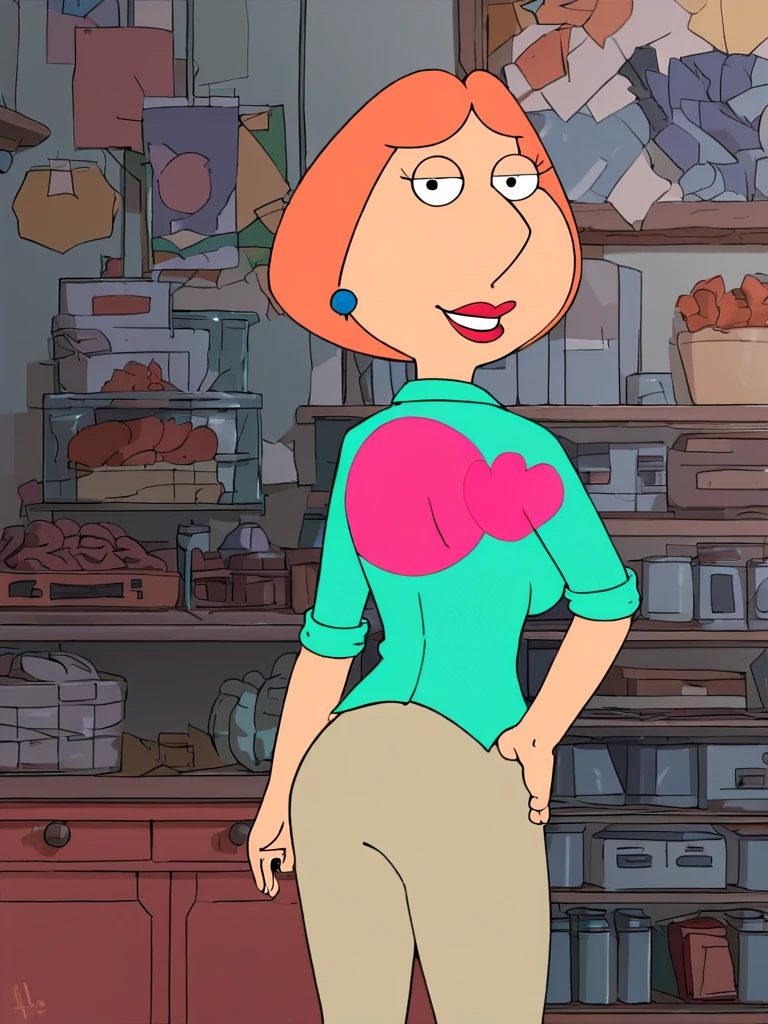  ultra details, 1girl, ecstasy orgasm face, parted lips, sexy lois griffin wearing black pantyhose try to make me cum