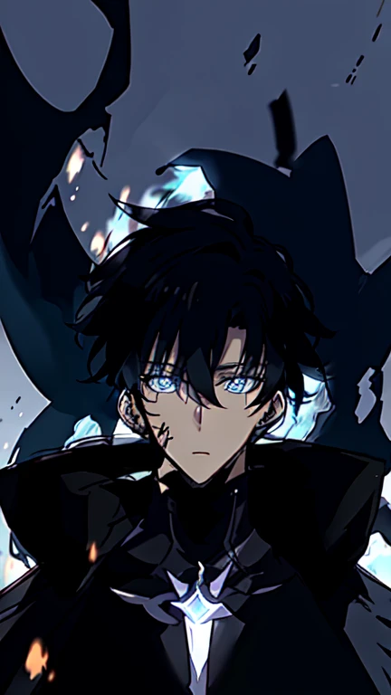 anime style drawing of a man with a piercing gaze, 8k badass anime, tall blue eyed anime man, handsome man in demon slayer art, inspired by Okumura Masanobu, trigger anime art style, official anime stills, main anime art, male anime character, background garden, full body, young anime man, official art, epic anime style, handsome anime poses