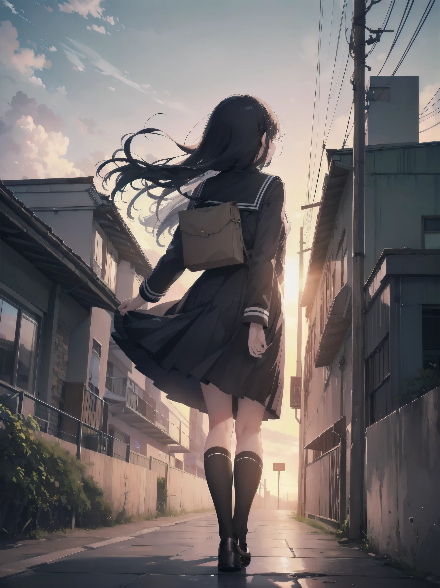 {{School rooftop}} {{uniform}} {{Staring into the distance while being blown by the wind}}
School rooftop。As a strong wind blows through、美少女・Saoriはuniform姿で遠くの景色を見つめながら、I stared at the old key in my hand.。To find the place that the key points to、Her head was spinning。「This is where the real action begins。」He muttered.、Open the small box at your feet。It contains some old photographs and、A letter was carefully placed inside.。「Saori、I found？」A voice came from behind me.、When I turned around, my classmate Reiko was standing there.。「Yeah、But now the problem begins。There&#39;s a mystery I have to solve even if it means going against the law。」とSaoriは決意に満ちた表情で答える。「With a cute face、That&#39;s really amazing.。」Reiko said with a smile.。