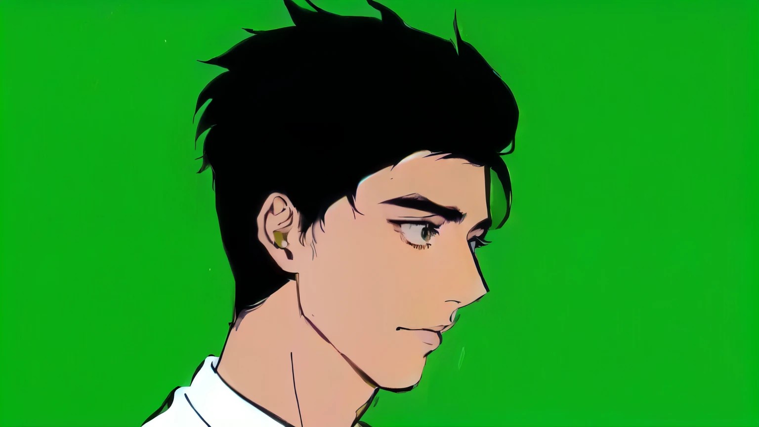 a close up of a person with a green background, kentaro miura manga style, kentaro miura manga art style, kentaro miura style, in style of kentaro miura, kentaro miura art style, manga style of kentaro miura, miura kentaro style, inspired by Hisui Sugiura