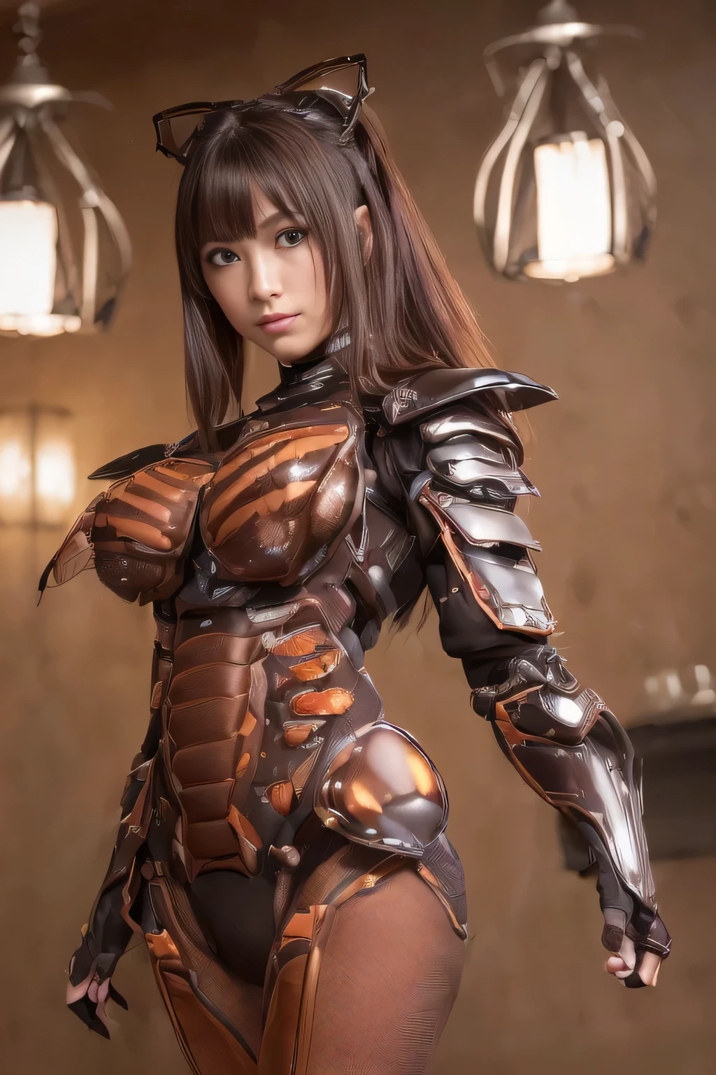 (high resolution,masterpiece,best quality,extremely detailed CG, anime, official art:1.4), realistic, photo, amazing fine details, all intricate, gloss and shiny,awesome many layers, 8k wall paper, 3d, sketch, kawaii, illustration,( solo:1.4), perfect female proportion,villainess, (fusion of dark brown cockroach and lady:1.4), (brown cockroach form lady:1.2), (brown cockroach lady:1.2), (fusion:1.2), (solo:1.4), (evil smile:1.2), muscular, abs, (cockroach brown exoskeleton bio insect suit:1.4), (cockroach brown exoskeleton bio insect armor:1.2), (brown transparency cockroach wing:1.4), (brown cockroach antennae:1.3),