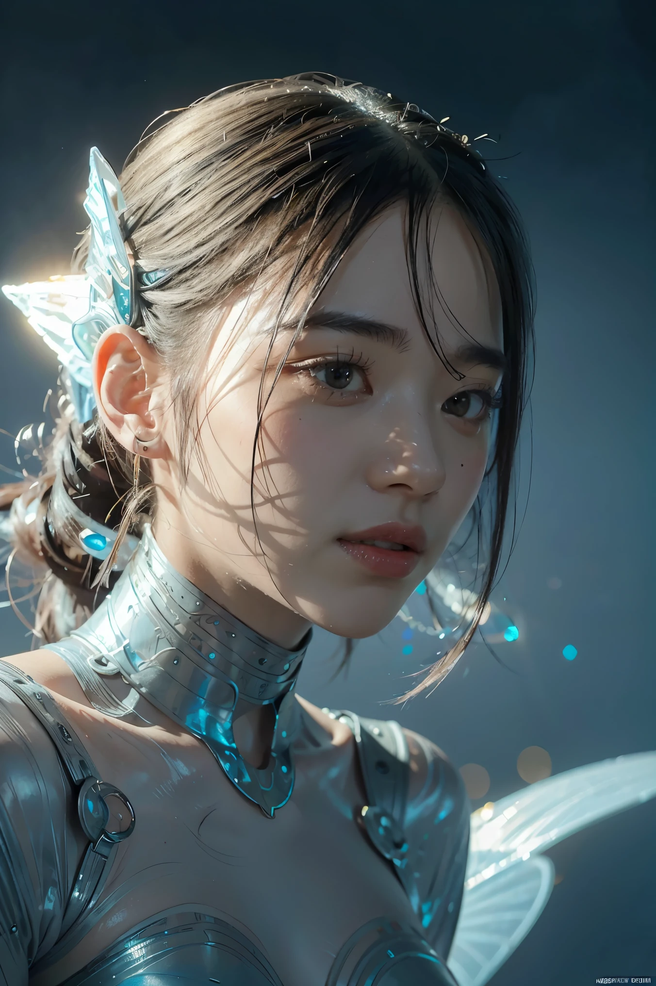 Translucent ethereal alien warrior,ModelShoot style, (Extremely detailed CG unified 8K wallpapers), The beauty of abstract stylization,,surrealism, 8K, Super detail, Best quality, Award-Awarded, Anatomically correct, 16k, Super detail