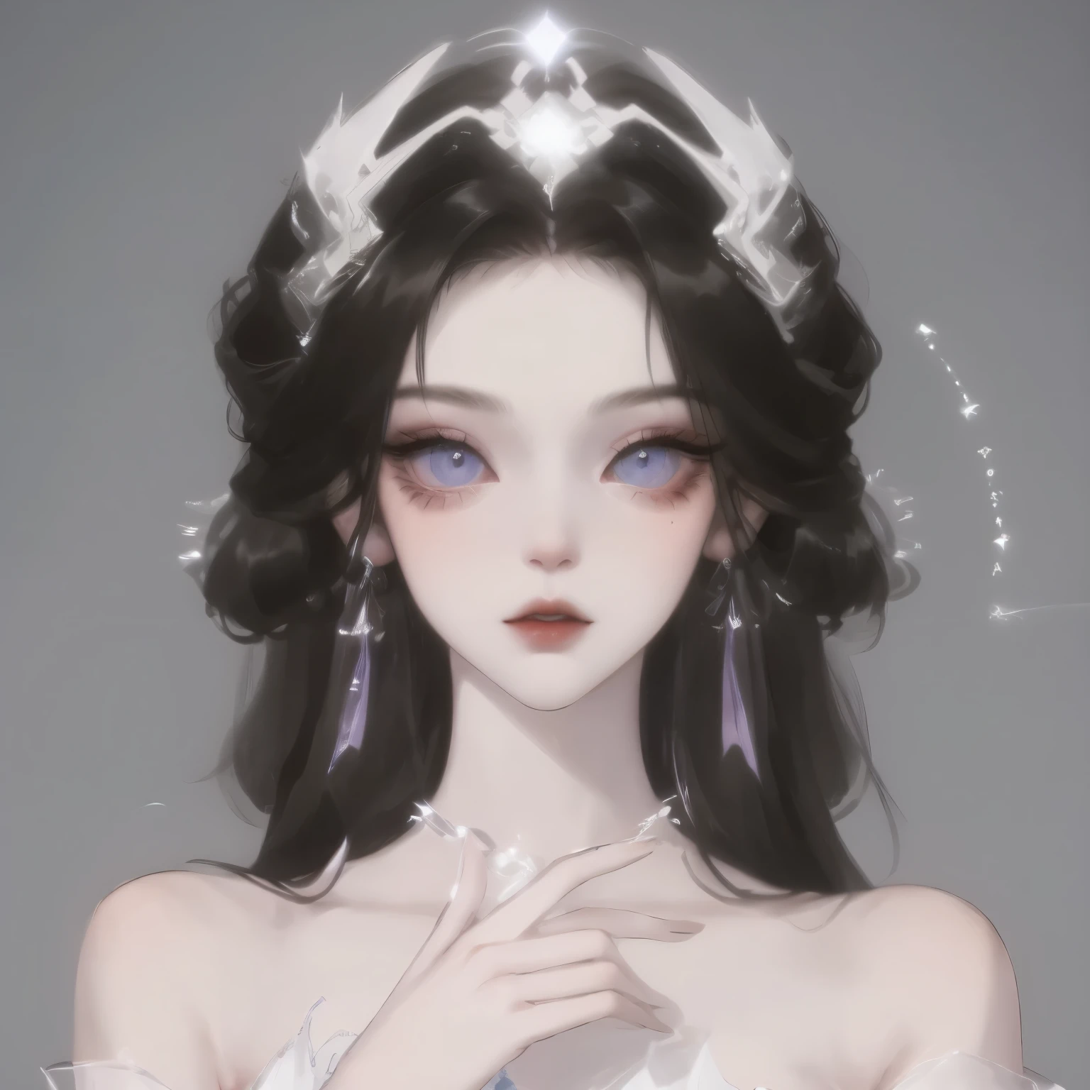 beautiful, masterpiece, best quality, ((beautiful eyes), (Delicate face)), Body, cartoon, 1 Girl, same,, Portrait shooting, Looking at the audience, Intricate details,, ((Strong contrast between light and dark)),, (5 fingers, Beautiful hand shape, 1.5)),