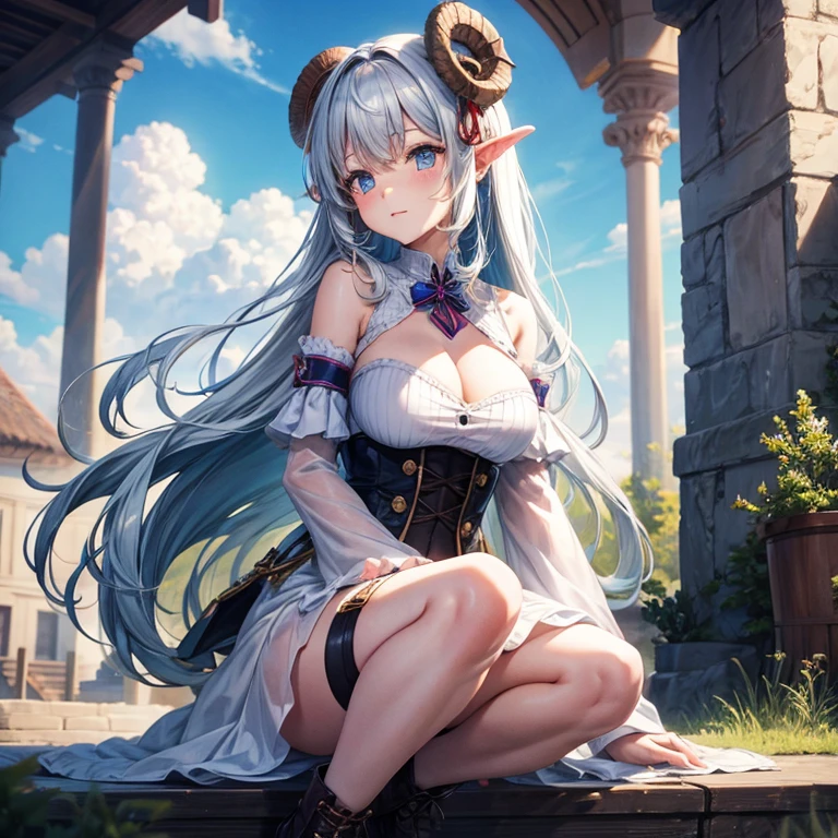 sheep、personification、girl、neutral