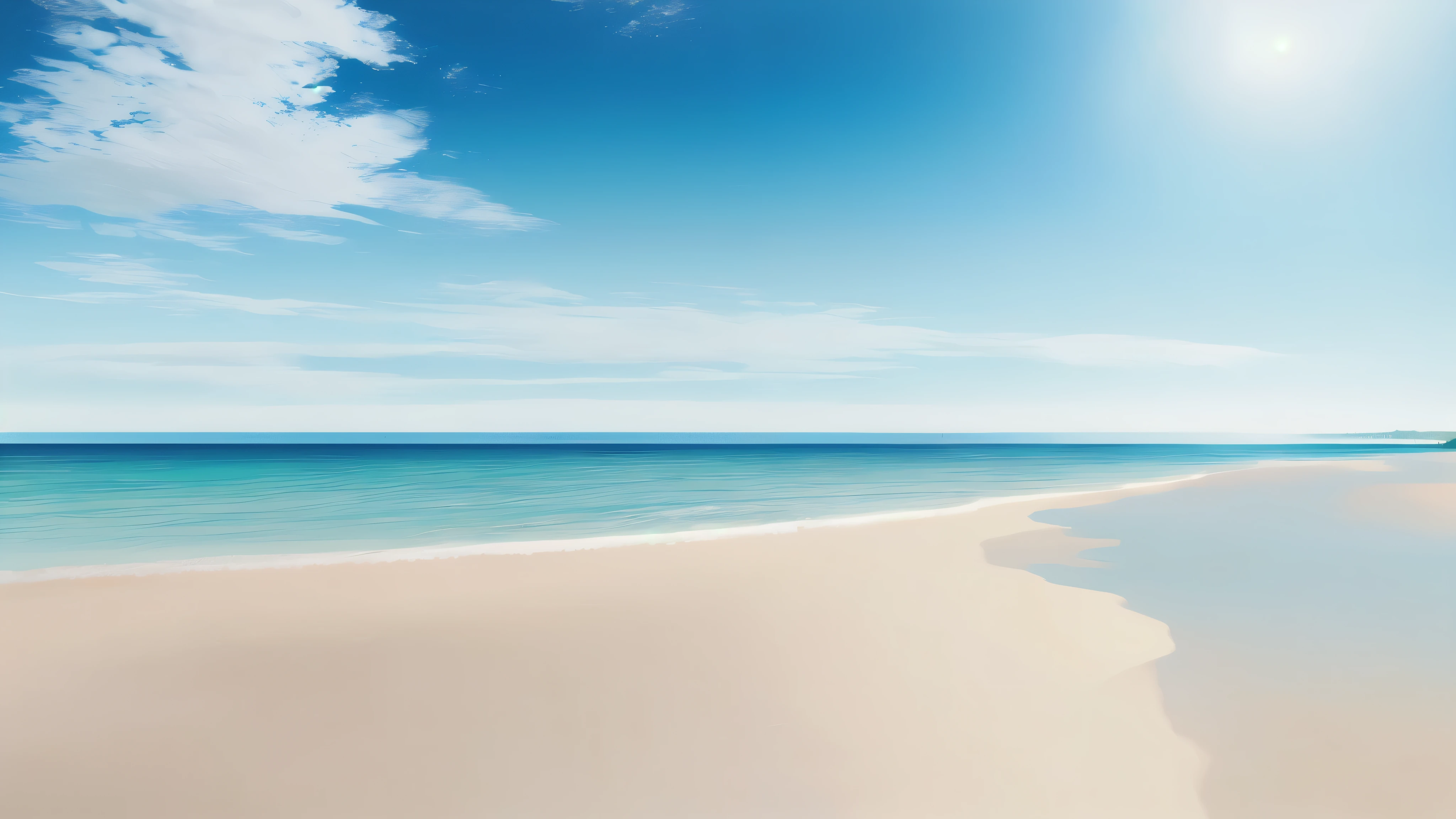 photo realistic beach, beach background, beach landscape, calm sea and beach background, sunny day at beach, mediterranean beach background, beautiful beach, detailed scenery, beautiful ocean, white sandy beach, beautiful high resolution, seaside backgroud, azure ocean, seashore, realistic ocean, amazing background, a yacht,