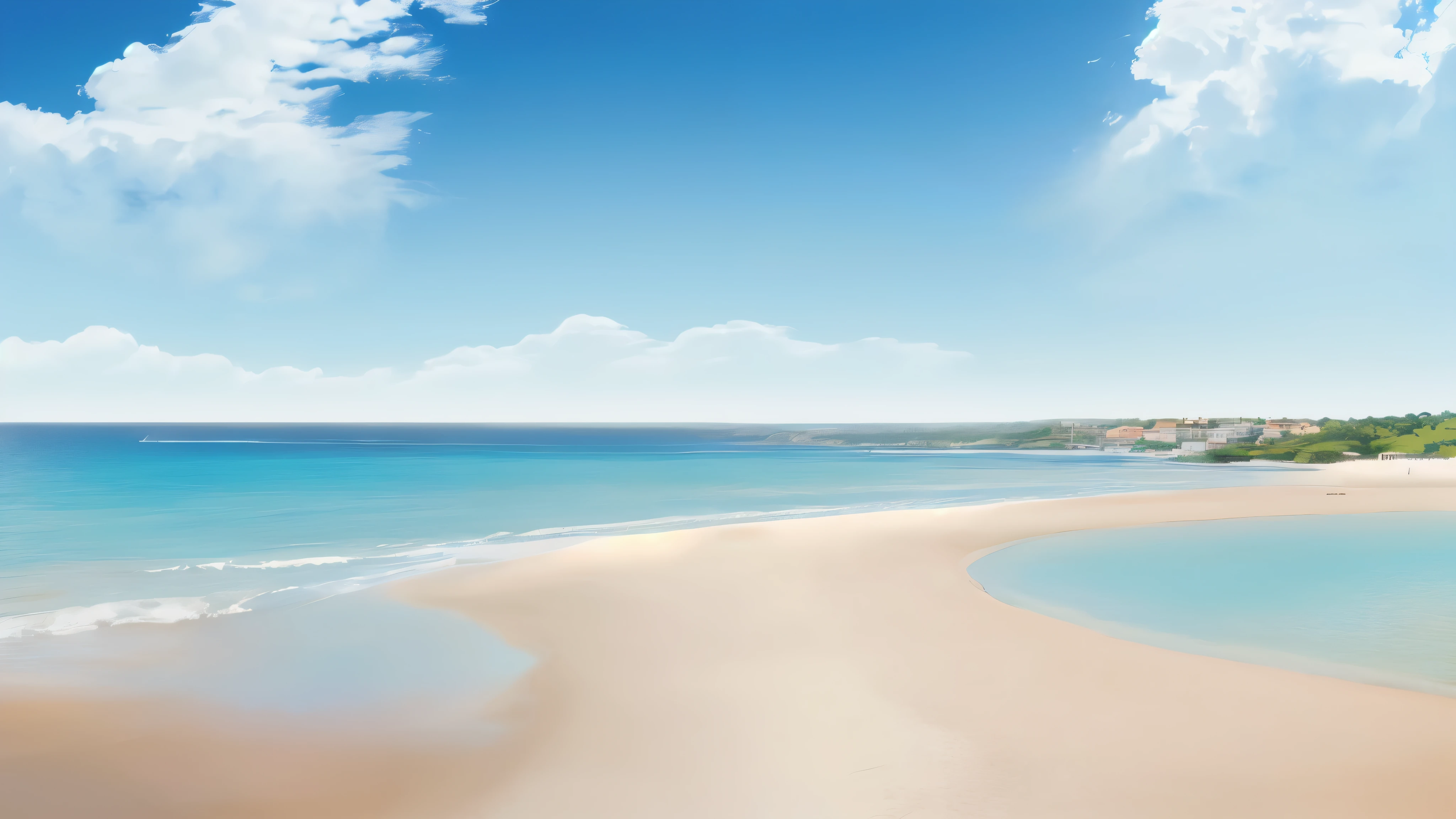 photo realistic beach, beach background, beach landscape, calm sea and beach background, sunny day at beach, mediterranean beach background, beautiful beach, detailed scenery, beautiful ocean, white sandy beach, beautiful high resolution, seaside backgroud, azure ocean, seashore, realistic ocean, amazing background, a yacht,