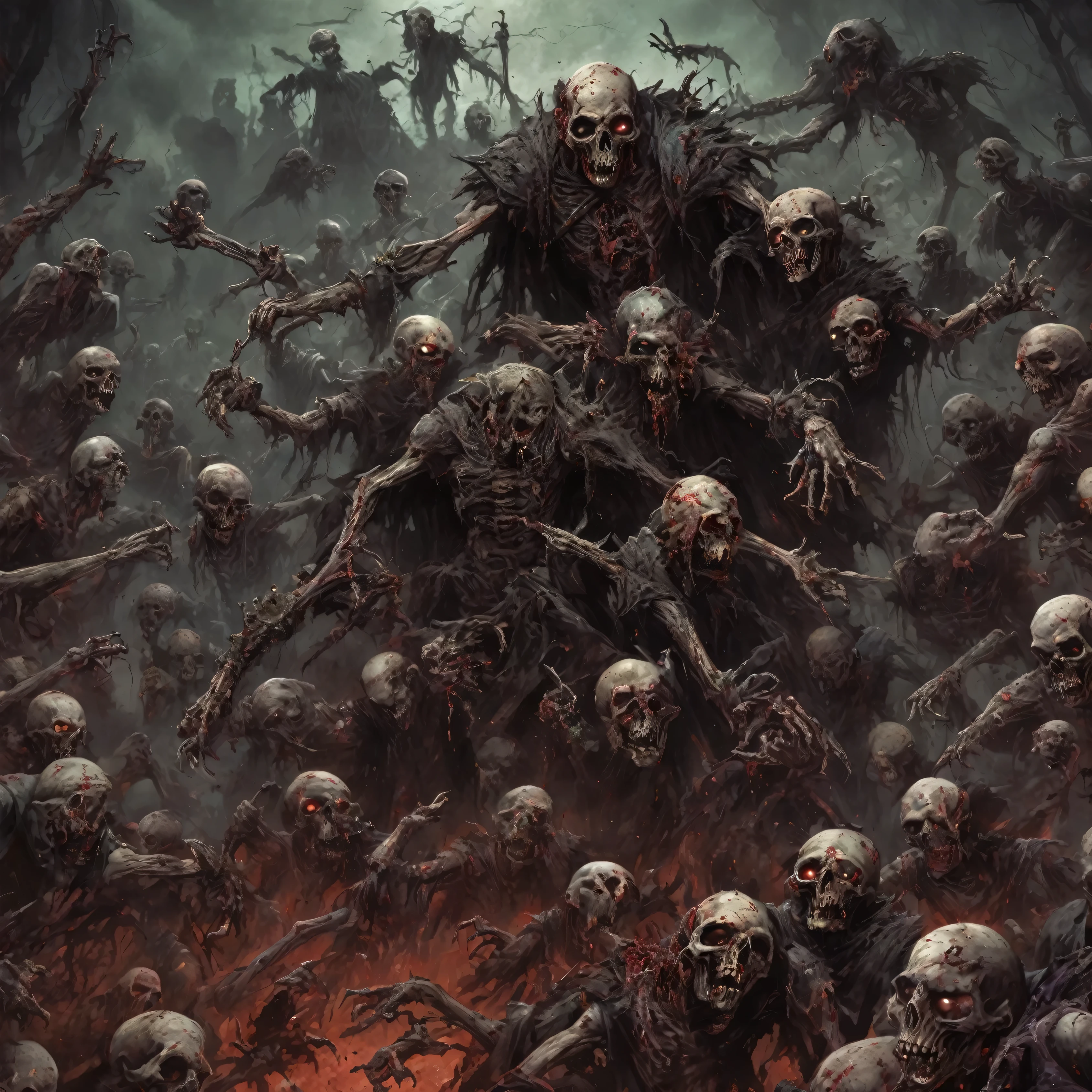 Um necromante lobisomem com o poder de controlar enxames de criaturas mortas-vivas. King Carrion raises armies of zombies, esqueletos, e outras entidades macabras para cumprirem as suas ordens, spreading fear and death wherever they go.