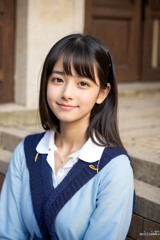 Drawn in a realistic style、A kind and gentle girl who is Nobita's classmate.、Generate an AI live-action image of Shizuka Nobi。 Long black hair braided in twin tails、Bra Top、Pink dress、Wearing white sneakers、Around 10 years old。 Carrying a pink backpack、Studying at a desk、Please generate an AI live-action image of Shizuka-chan with a gentle smile.。 The setting for Doraemon、Nobita's room at home and school are set in the background.