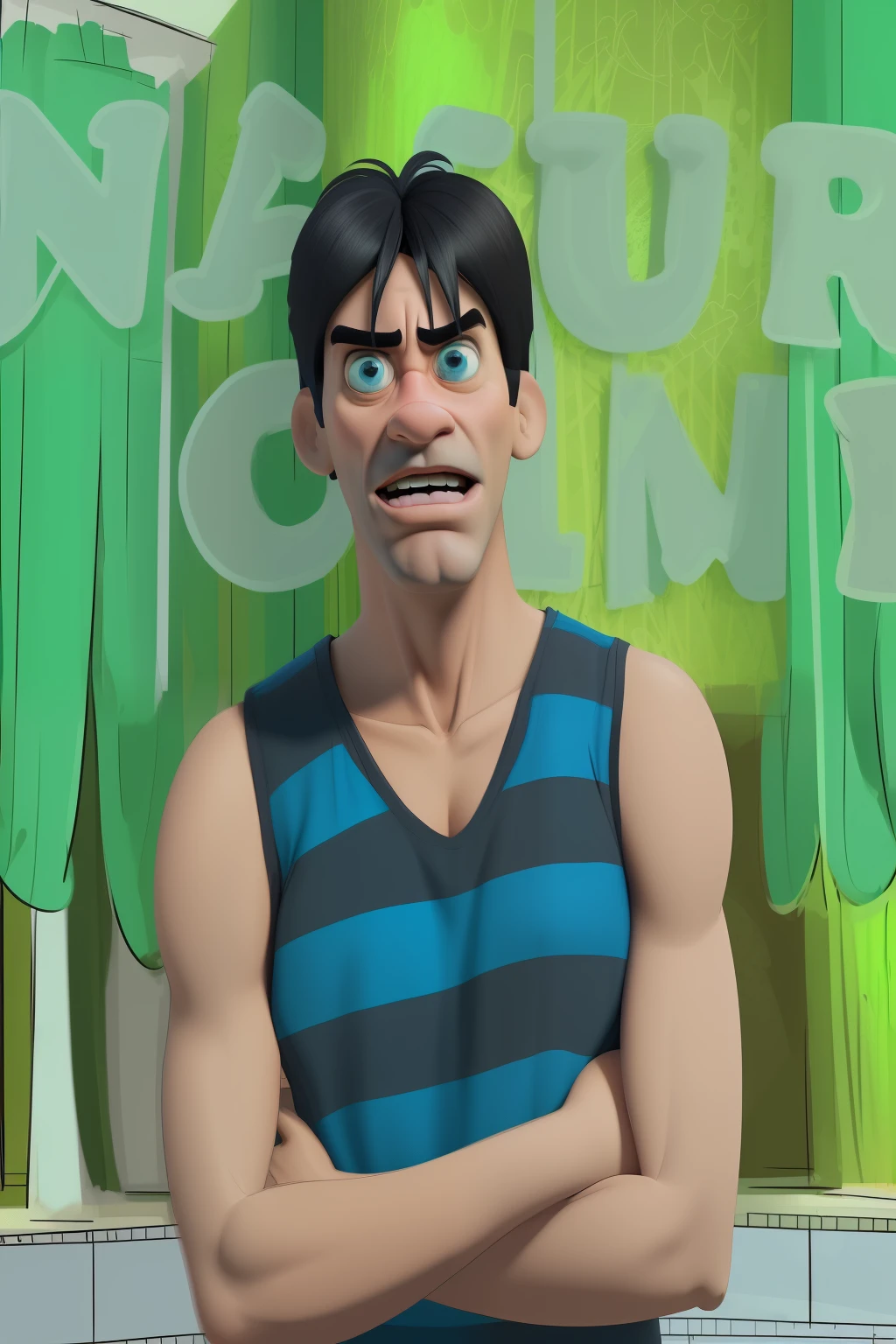 Make it model cartoon funny expression style HD Quality