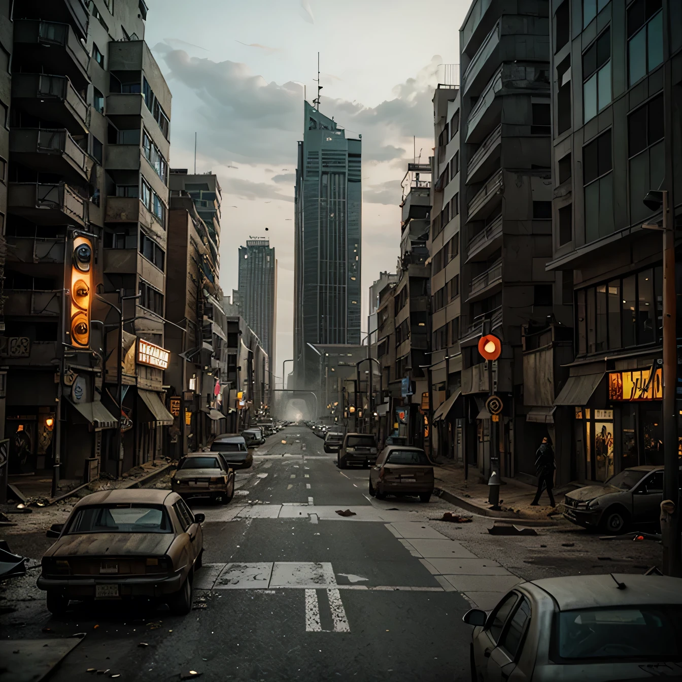 Post apocalyptic city by zombies